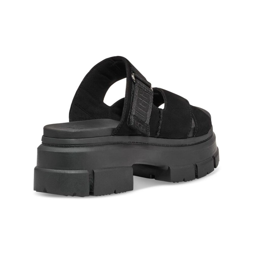 UGG Womens Black Straps 2Platfrom Ashton Open Slip On Slide Sandals Shoes 11 - Picture 2 of 4